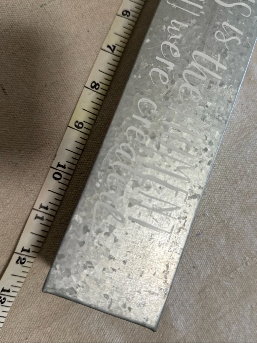 Galvanized Metal Wall Sign